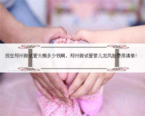 现在郑州做试管大概多少钱啊，郑州做试管婴儿龙凤胎费用清单！